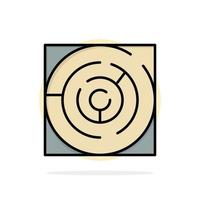 Labyrinth Karte Labyrinth Strategie Muster abstrakte Kreis Hintergrund flache Farbe Symbol vektor