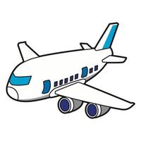 flygplan tecknad serie belysande vektor design