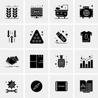 16 universelle Business-Icons Vektor kreative Icon-Illustration zur Verwendung in Web- und Mobilprojekten