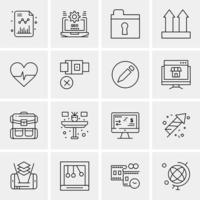 16 universelle Business-Icons Vektor kreative Icon-Illustration zur Verwendung in Web- und Mobilprojekten