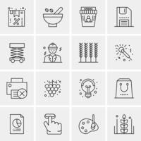 16 universelle Business-Icons Vektor kreative Icon-Illustration zur Verwendung in Web- und Mobilprojekten