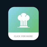 Mütze Koch Herd Hut Restaurant Mobile App Icon Design vektor