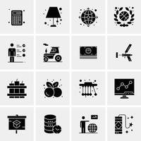 16 universelle Business-Icons Vektor kreative Icon-Illustration zur Verwendung in Web- und Mobilprojekten