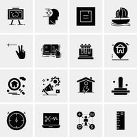 16 universelle Business-Icons Vektor kreative Icon-Illustration zur Verwendung in Web- und Mobilprojekten