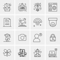 16 universelle Business-Icons Vektor kreative Icon-Illustration zur Verwendung in Web- und Mobilprojekten