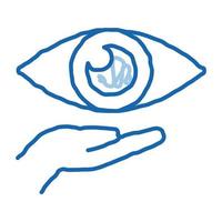 Vision Support Doodle Symbol handgezeichnete Illustration vektor