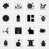 16 universelle Business-Icons Vektor kreative Icon-Illustration zur Verwendung in Web- und Mobilprojekten