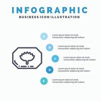 Bangladesch Label Bangladesch Monogramm Bangla Liniensymbol mit 5 Schritten Präsentation Infografiken Hintergrund vektor