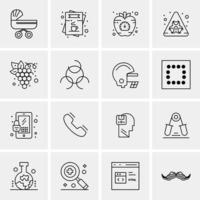 16 universelle Business-Icons Vektor kreative Icon-Illustration zur Verwendung in Web- und Mobilprojekten