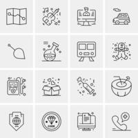 16 universelle Business-Icons Vektor kreative Icon-Illustration zur Verwendung in Web- und Mobilprojekten