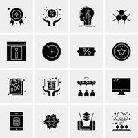 16 universelle Business-Icons Vektor kreative Icon-Illustration zur Verwendung in Web- und Mobilprojekten