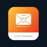 sms love wedding heart mobile app button android and ios glyph version vektor