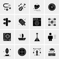 16 universelle Business-Icons Vektor kreative Icon-Illustration zur Verwendung in Web- und Mobilprojekten