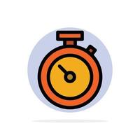 Timer Stoppuhr Uhr Zeit abstrakte Kreis Hintergrund flache Farbe Symbol vektor