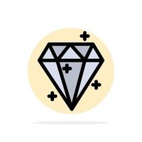 Diamant-Kristall-Erfolgspreis abstrakt Kreis Hintergrund flache Farbe Symbol