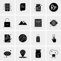 16 universelle Business-Icons Vektor kreative Icon-Illustration zur Verwendung in Web- und Mobilprojekten