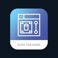 webdesign-designer-tool mobile app-schaltfläche android- und ios-zeilenversion vektor