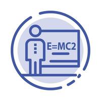 Klassenzimmer Lehrerzimmer blau gepunktete Linie Symbol Leitung vektor