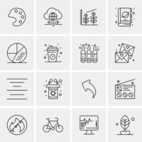 16 universelle Business-Icons Vektor kreative Icon-Illustration zur Verwendung in Web- und Mobilprojekten