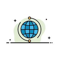 Globus Business Connect Verbindung globales Internet Welt Business flache Linie gefüllt Symbol Vektor Banner Vorlage