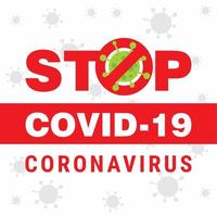 Coronavirus-Warnzeichen Covid 19-Zeichenvektor Covid19-Bewusstseinsposter vektor