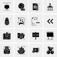 16 universelle Business-Icons Vektor kreative Icon-Illustration zur Verwendung in Web- und Mobilprojekten