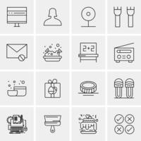 16 universelle Business-Icons Vektor kreative Icon-Illustration zur Verwendung in Web- und Mobilprojekten