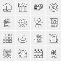 16 universelle Business-Icons Vektor kreative Icon-Illustration zur Verwendung in Web- und Mobilprojekten