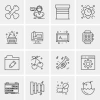 16 universelle Business-Icons Vektor kreative Icon-Illustration zur Verwendung in Web- und Mobilprojekten