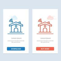 wifi service signal house blue and red herunterladen und kaufen jetzt web-widget-kartenvorlage vektor