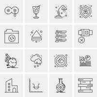 16 universelle Business-Icons Vektor kreative Icon-Illustration zur Verwendung in Web- und Mobilprojekten