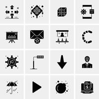 16 universelle Business-Icons Vektor kreative Icon-Illustration zur Verwendung in Web- und Mobilprojekten