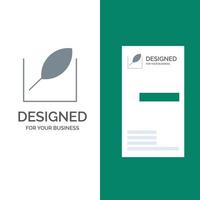 blad grön träd grå logotyp design och företag kort mall vektor
