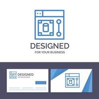 kreative visitenkarten- und logoschablonenwebdesign-designerwerkzeug-vektorillustration vektor