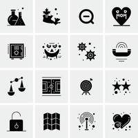 16 universelle Business-Icons Vektor kreative Icon-Illustration zur Verwendung in Web- und Mobilprojekten