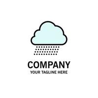 himmel regn moln natur vår företag logotyp mall platt Färg vektor