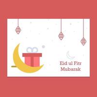 eid mubarak grußkartenillustration vektor