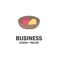 schüssel feier osterei nest business logo vorlage flache farbe vektor