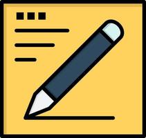 browser penna text utbildning platt Färg ikon vektor ikon baner mall