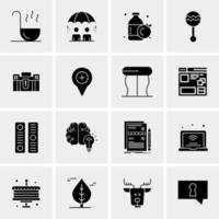 16 universelle Business-Icons Vektor kreative Icon-Illustration zur Verwendung in Web- und Mobilprojekten