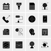 16 universelle Business-Icons Vektor kreative Icon-Illustration zur Verwendung in Web- und Mobilprojekten