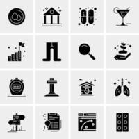 16 universelle Business-Icons Vektor kreative Icon-Illustration zur Verwendung in Web- und Mobilprojekten