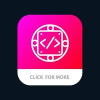 code benutzerdefinierte implementierung verwaltungsprodukt mobile app-schaltfläche android- und ios-linienversion vektor