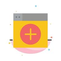 Lägg till fönster ny grafik app abstrakt platt Färg ikon mall vektor