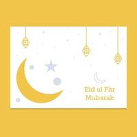 eid mubarak grußkartenillustration vektor