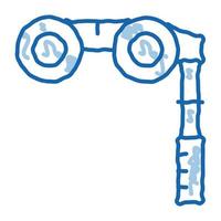 Fernglas doodle Symbol handgezeichnete Abbildung vektor