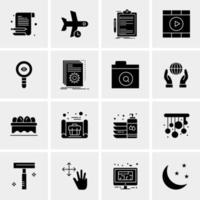 16 universelle Business-Icons Vektor kreative Icon-Illustration zur Verwendung in Web- und Mobilprojekten