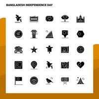 25 bangladesch unabhängigkeitstag symbol gesetzt solide glyph symbol vektor illustration vorlage für web und mobile ideen für unternehmen