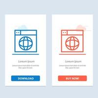 webb design internet klot värld blå och röd ladda ner och köpa nu webb widget kort mall vektor