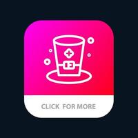 glas dryck vin irland mobil app knapp android och ios linje version vektor
